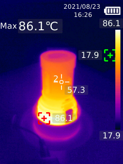 Acebeam X50 thermal 86 DEGREES
