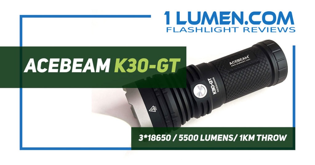 アウトドア ライト/ランタン Acebeam K30-GT review | High Power thrower flashlight | 1Lumen 