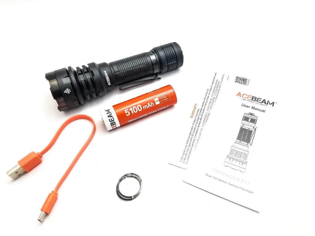 Acebeam P17 review | 4900 lm extreme tactical flashlight | 1Lumen