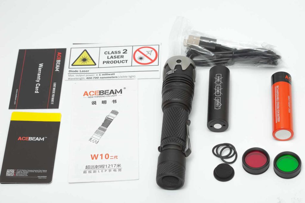 Acebeam with accessories