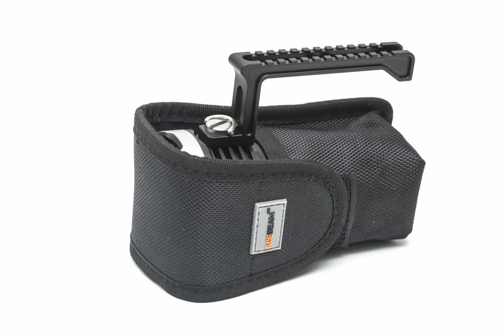 Acebeam X80 GT2 with handle in holster