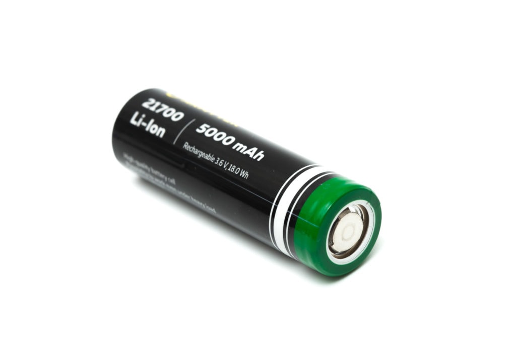 Armytek 21700 battery front view