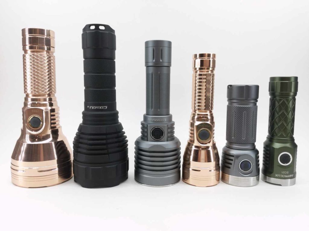 Astrolux FT03S copper compared to other flashlights