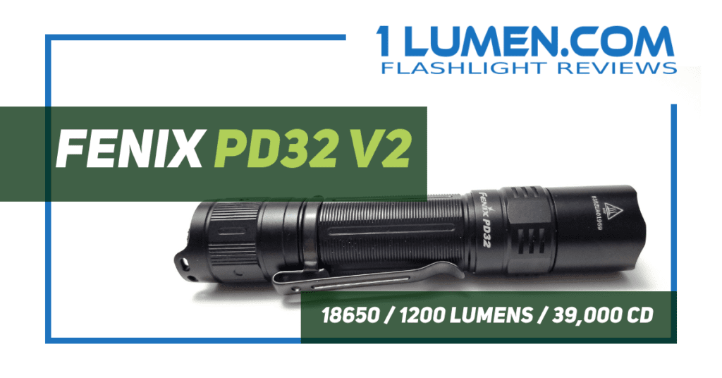 3500mAh Battery Details about   Fenix PD32 V2.0 OSRAM LED 1200 Lumens EDC Flashlight Torch 