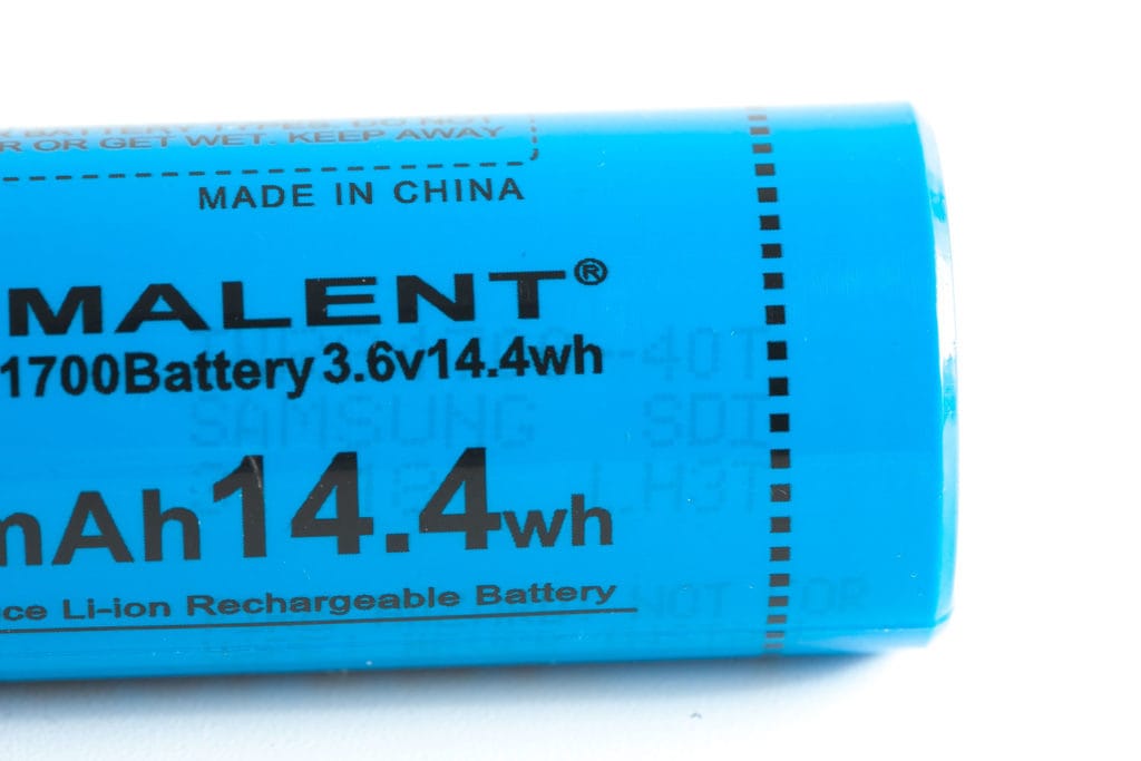 Imalent battery MRB 217P40S close up