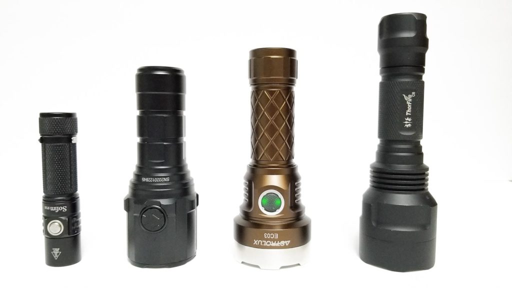 4 flashlights compared Astrolux, Sofirn and Imalent