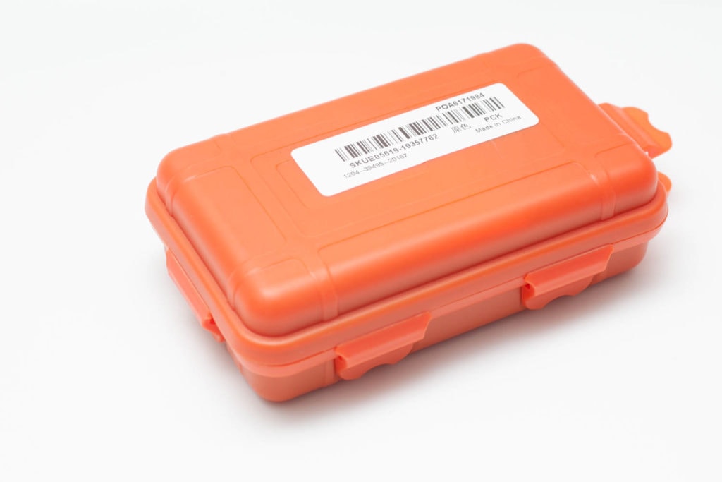 orange storage case for Jetbeam Dm25 flashlight