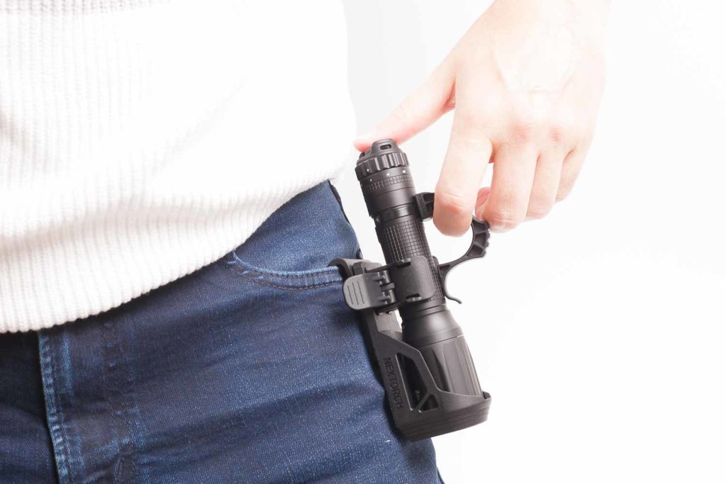T10L flashlight in the holster