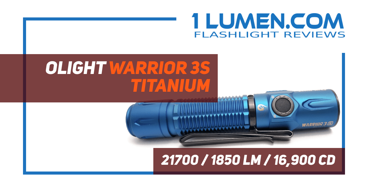 Olight Warrior 3S Titanium | tactical titanium collectors item 