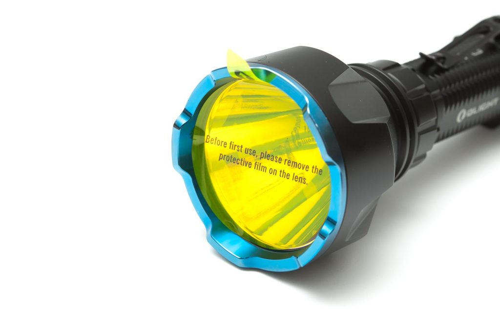 protection film on flashlight lens