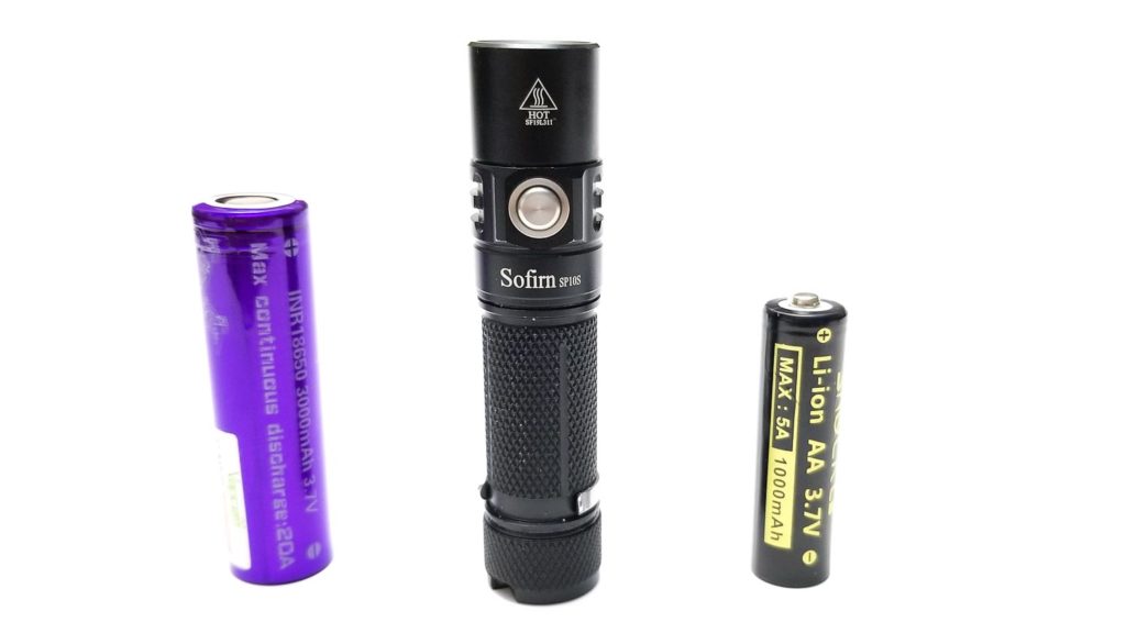 1 flashlight with 2 batteries