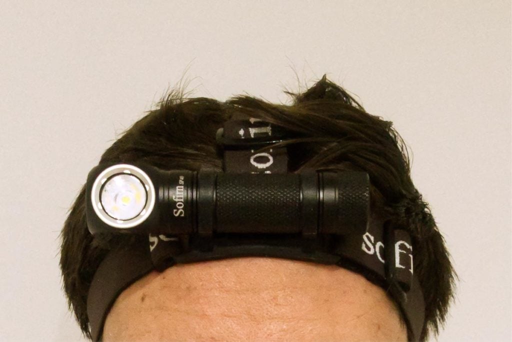 headlamp attached