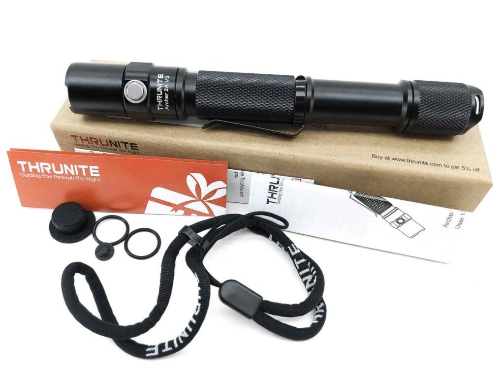 ThruNite LED Flashlight Archer 2A V3 500 Lumens CREE Portable EDC AA Flashlight