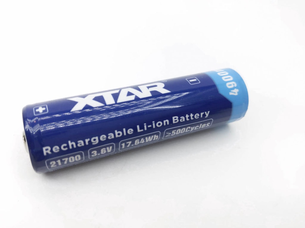 Xtar 21700 battery with 4900mAh